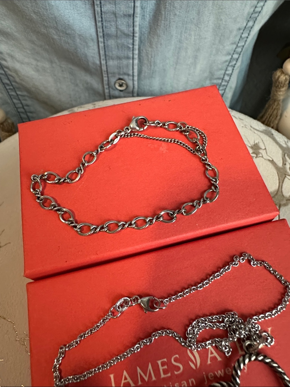 James Avery changeable heart charm necklace and bracelet - Picture 10 of 10